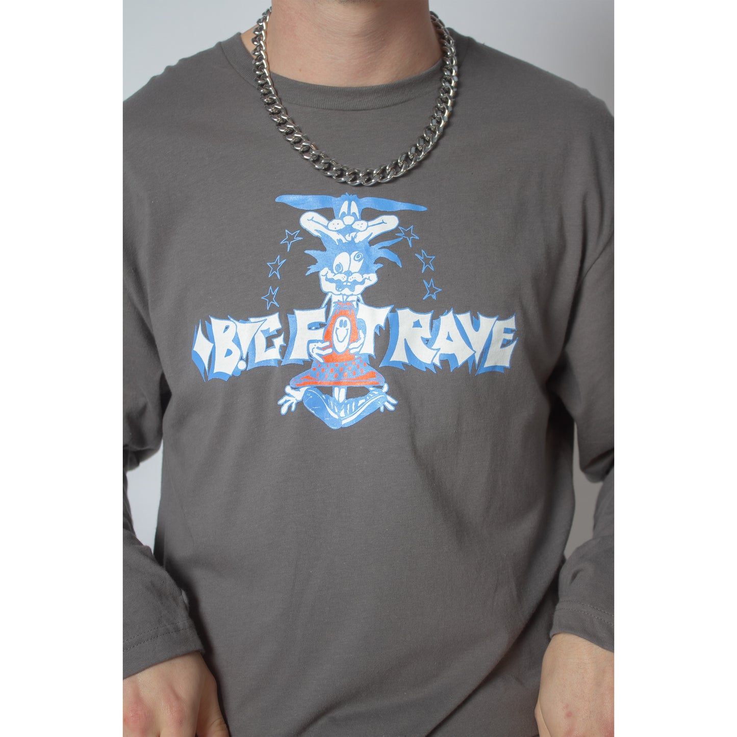 GREY TRAFFIC CONE LONG SLEEVE T