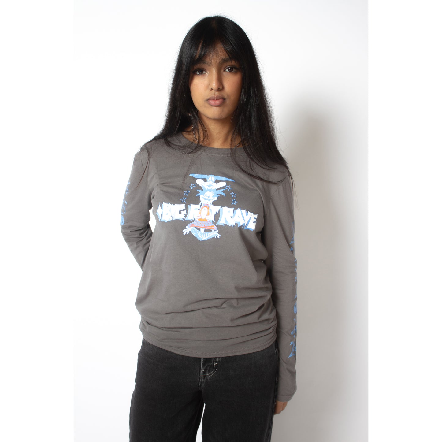 GREY TRAFFIC CONE LONG SLEEVE T
